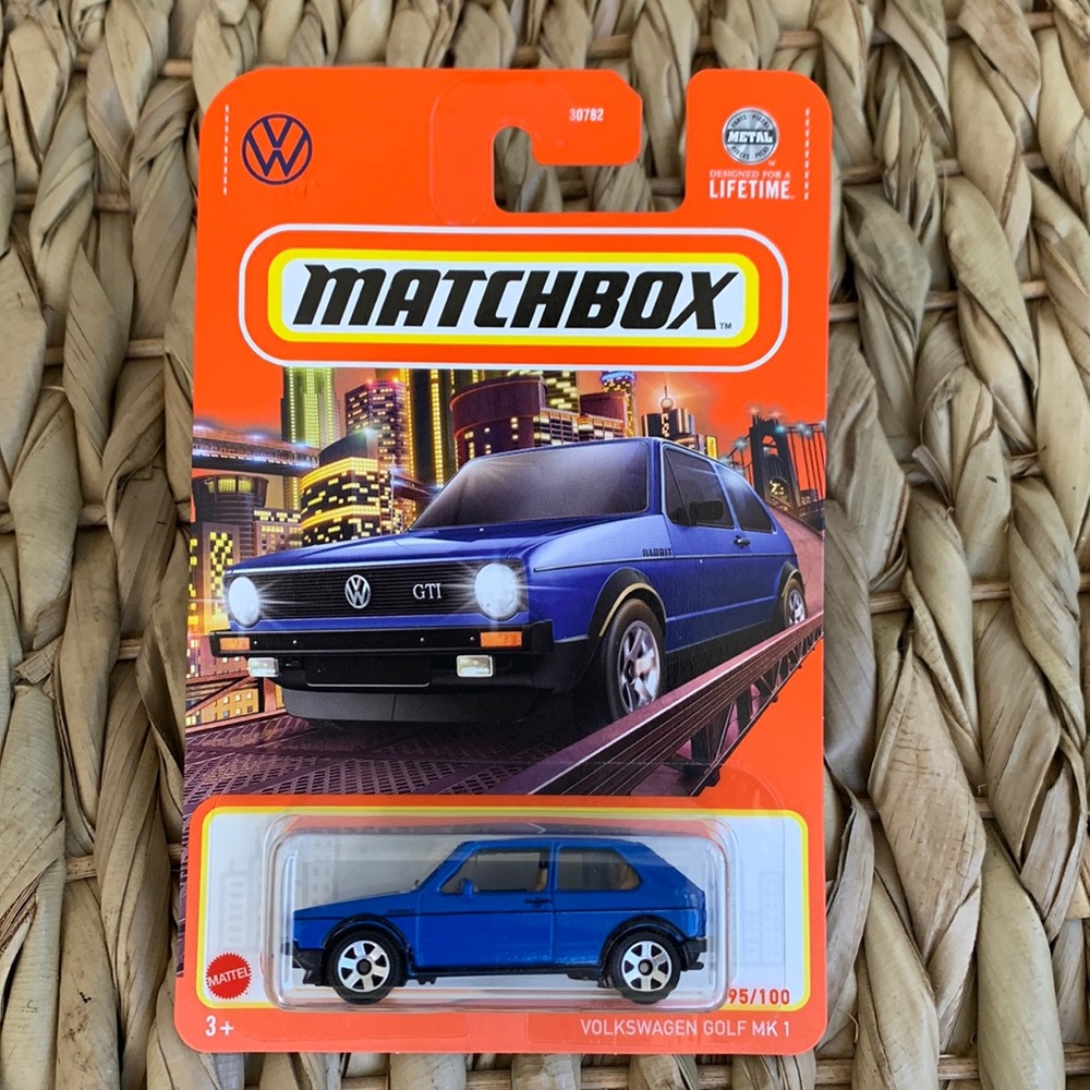 1976 Volkswagen MK1 GTI Golf VW Blue Rabbit Matchbox 70s Car MB1200 MBX 2024 New